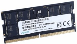 Pamięć SODIMM DDR5 Apacer 32GB (1x32GB) 4800MHz CL40 1,1V