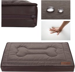 Legowisko ortopedyczne materac dla psa Welsti brązowy kość XXL 150x100 antypoślizgowy