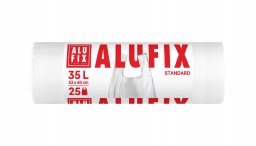 Alufix Worki na śmieci ALUFIX, z uszami, HDPE, 35l, 25 szt., białe