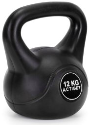 Kettlebell 12 kg odważnik, hantla do ćwiczeń ABS kula do treningu siłowego, czarny UNIWERSALNY