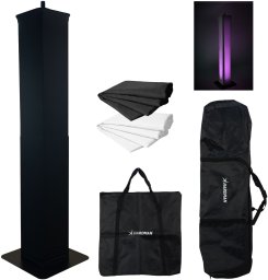 Czarny totem 135-250cm PTS24W statyw sceniczny DJ z akcesoriami one size
