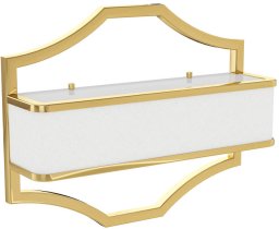 Kinkiet klasyczny Gerdo Parette abażurowa lampa biała złota