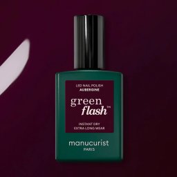 MANUCURIST_Green Flash Led Gel Nail Lacquer lakier do paznokci Aubergine 15ml