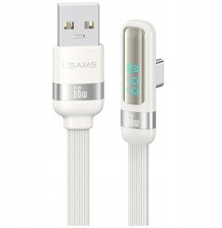 Kabel USB Usams US-SJ651 USB-A/USB-C 66 W 1.2 m Biały (USA1428)