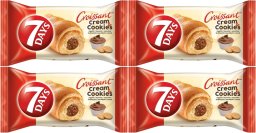 7 Days Cream & Cookies Rogalik z kremem z orzechów laskowych z kawałkami ciastek 60 g x 4 sztuk