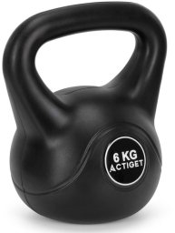 Kettlebell 6 kg odważnik, hantla do ćwiczeń ABS kula do treningu siłowego, czarny UNIWERSALNY