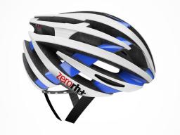 RH+ Kask rowerowy ZY Shiny White-ShinyBlue EHX6055 14 biało-niebieski r. L/XL (58-62)