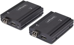 System przekazu sygnału AV STARTECH.COM DisplayPort KVM Extender przez włókno szklane 4K60Hz ekstender konsolowy 300m Multimode 4K KVM przedłużenie LWL