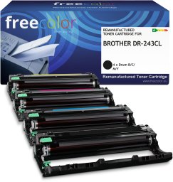 Freecolor Toner Brother DR-243CL Drum Kit BK/C/M/Y 18000 S. remanufactured