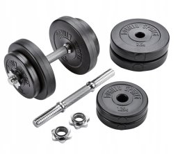 Zestaw hantli 2x10kg bitumiczne regulowane 20 kg