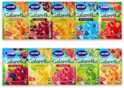 Gellwe Gellwe Galaretka Mix 10 smaków 72g x 10 sztuk