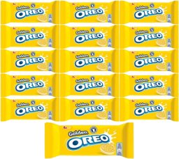 Oreo Oreo Golden Ciastka z nadzieniem o smaku waniliowym 44 g (4 sztuki) x 16 sztuk