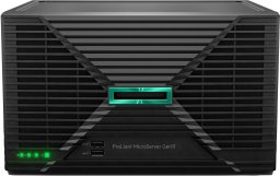 Serwer HPE ProLiant MicroServer Gen11 - Server - Ultra-Micro-Tower - 1-kierunkowy - 1 x Xeon 6325P / 3.5 GHz - RAM 32 GB - SATA - nie Hot-Swap - 8.9 cm (3.5") gniazdo - HDD 2 x 4 TB - 1GbE - brak systemu operacyjnego - Monitor: brak - Smart Choice