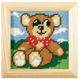 Haft z ramką. Moje pierwsze wyszywanie - Miś