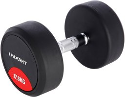 UnderFit Hantla gumowana 17,5 kg UNDERFIT do ćwiczeń siłowych fitness