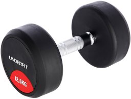 UnderFit Hantla gumowana 12,5 kg UNDERFIT do ćwiczeń siłowych fitness