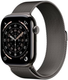 Smartwatch Apple Watch 11 GPS + Cellular 42mm Slate Titanium Milanese Loop Grafitowy (MF8U4ET/A)