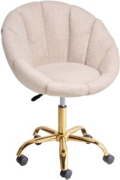 Krzesło obrotowe ANNABELLE Boucle Beżowy