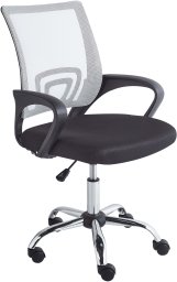 Krzesło biurowe regulowane czarno-białe SOLID