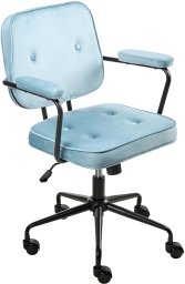 Krzesło obrotowe PAWNEE Welur Błękitny