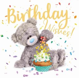 Kernet holograficzny 3D - Miś posypujący babeczkę