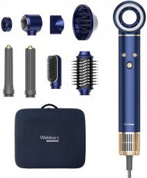 Suszarka do włosów 8w1 WEBBER HD4 1300W z JONIZACJĄ I REGULACJĄ 8 końcówek