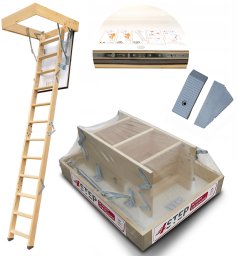 Drzwi Przesuwne Schody Strychowe wyłaz 4STEP GREENLINE* 90x60 35mm 1,05 W/m2K H280