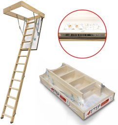 Drzwi Przesuwne Schody Strychowe Wyłaz na strych 4STEP GREENLINE* 120x90 35mm 1,05W/m2K H310