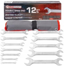 Forcekraft Zestaw kluczy płaskich 12el. (6-32mm) na płachcie