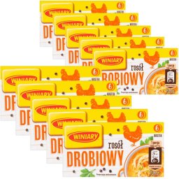 Winiary Rosół drobiowy 60 g (6 sztuk) x 10 sztuk