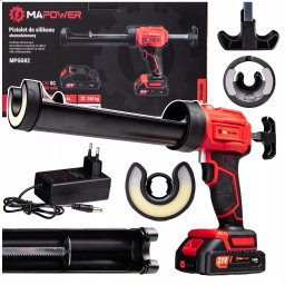 PISTOLET DO SILIKONU AKUMULATOROWY WYCISKACZ DO KLEJU MAS 2.0 AH MAPOWER