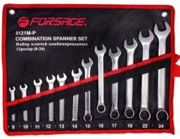 Zestaw klucze kluczy płasko-oczkowych 8-24mm 12 el