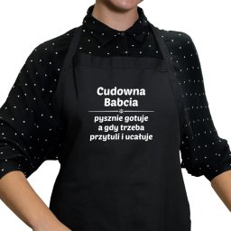 Koszulkowy Cudowna babcia - fartuch z nadrukiem