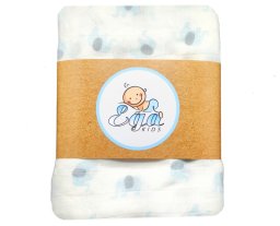 Pielucha bambus druk 120/120 Słoń niebieski 877