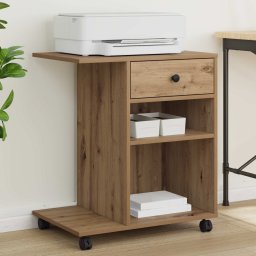 vidaXL Stojak na drukarkę Gładki Dąb rzemieślniczy 60 x 40 x 68.5 cm