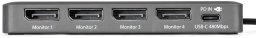 Stacja/replikator StarTech STARTECH.COM USB-C do stacji roboczej z 4 monitorami Adapter 4K 60Hz DisplayPort 140W PD Passthrough USB do klawiatury i myszy TAA