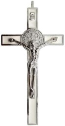 Krzyż Św. Benedykta Biały 19cm