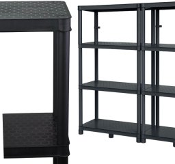 Regał magazynowy podwójny 4 półkowy 1315x1160mm do sklepu. magazynu