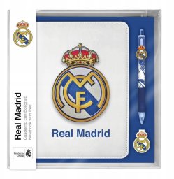 Real Madryt Zestaw 2w1 Długopis Notes Zeszyt Notatnik Przybory Akcesoria / Rm00021