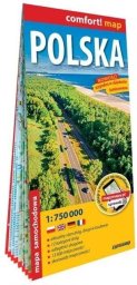 Polska laminowana mapa samochodowa 1:750 000