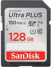 SanDisk SDXC Ultra PLUS 128GB (Class10/V10/UHS-I/150MB/s)