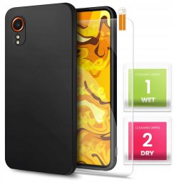 Etui Do Samsung Galaxy Xcover 7 (Czarne, Matowe, Silikonowe, Case) Szkło