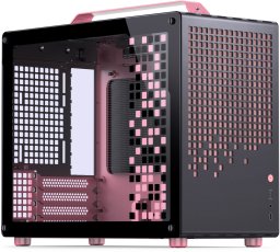 Obudowa Jonsplus Z20 Micro-ATX Obudowa z uchwytem - czarny/różowy