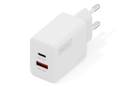 Ładowarka Digitus DIGITUS USB ładowarka 20W 1x USB-C 1x USB-A biały