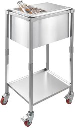 Lodówka mobilna 28 L stalowa na kółkach - cooler na patio i imprezy plenerowe