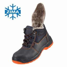 Trzewiki ZIMA skóra bezpieczne ocieplane metalowy podnosek antyelektrostatyczne absorpcja energii w pięcie wkładka antyprzebiciowa podeszwa PU/PU warsztat magazyn kierowca logistyka URG-106S3 41