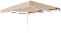 Markiza tarasowa 3,6x3m osłona przeciwsłoneczna ręczna, wodoodporna, balkon