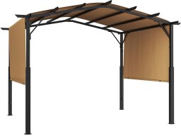 Pergola ogrodowa 3,66x3,05 m, metalowa z regulowanym daszkiem, duża