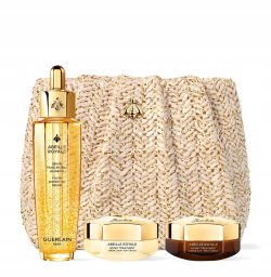 GUERLAIN_SET Abeille Royale Advanced Youth Watery Oil olejek do twarzy 50ml + Honey Treatment Day Cream krem do twarzy 15ml + Honey Treatment Night Cream krem do twarzy na noc 15ml + Cosmetic Pouch