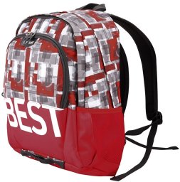 Plecak Bestlife TASKU czerwony z przegrodą na laptopa do 15,6 cala